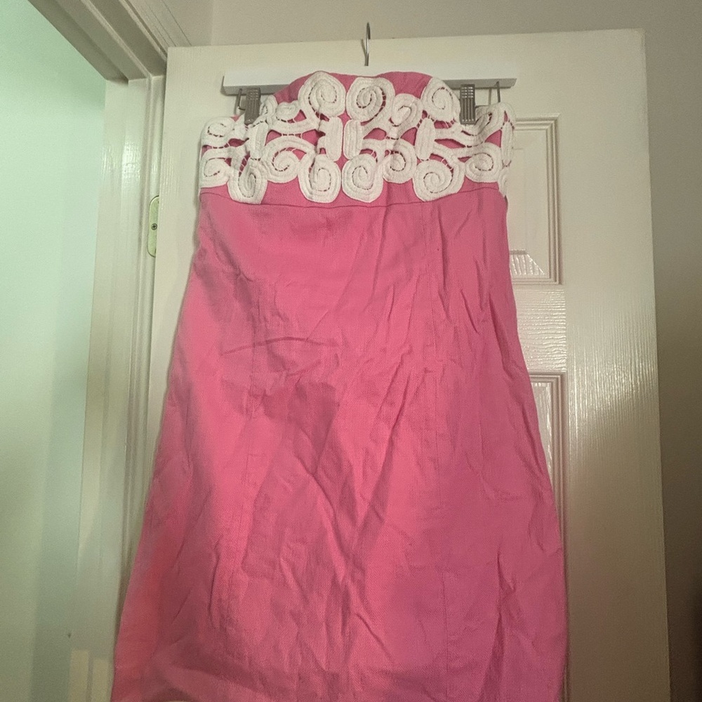 Lilly Pulitzer Pink and White Shift Dress